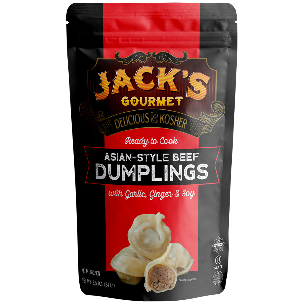 Asian-Style Beef Dumplings with Garlic, Ginger & Soy