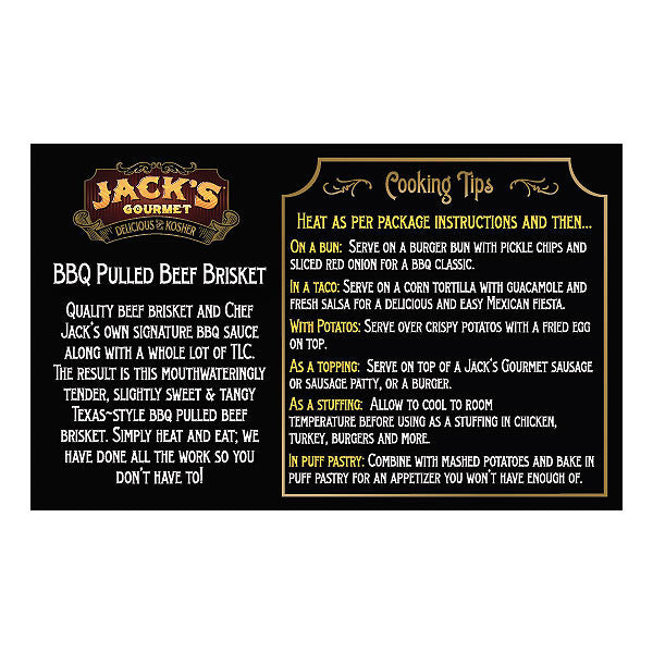 BBQ Pulled Beef Brisket (10oz) - Jack's Gourmet - 2