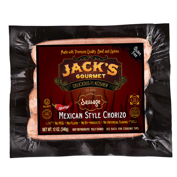 Spicy Mexican-Style Chorizo Beef Sausage (12oz) 4 Links - Jack's Gourmet 