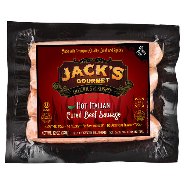 Hot Italian Beef Sausage (12oz) 4 Links - Jack's Gourmet